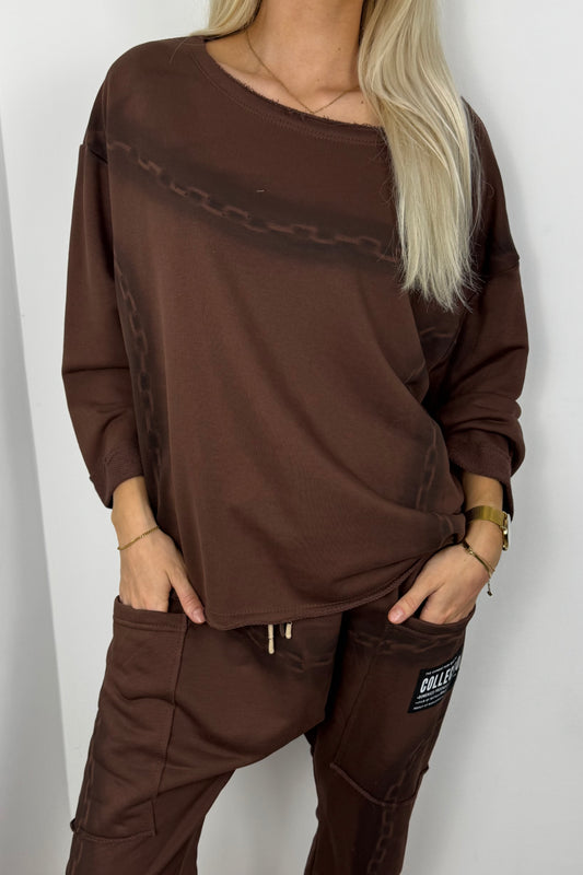 Shirt mit Ketten-Print –Choco