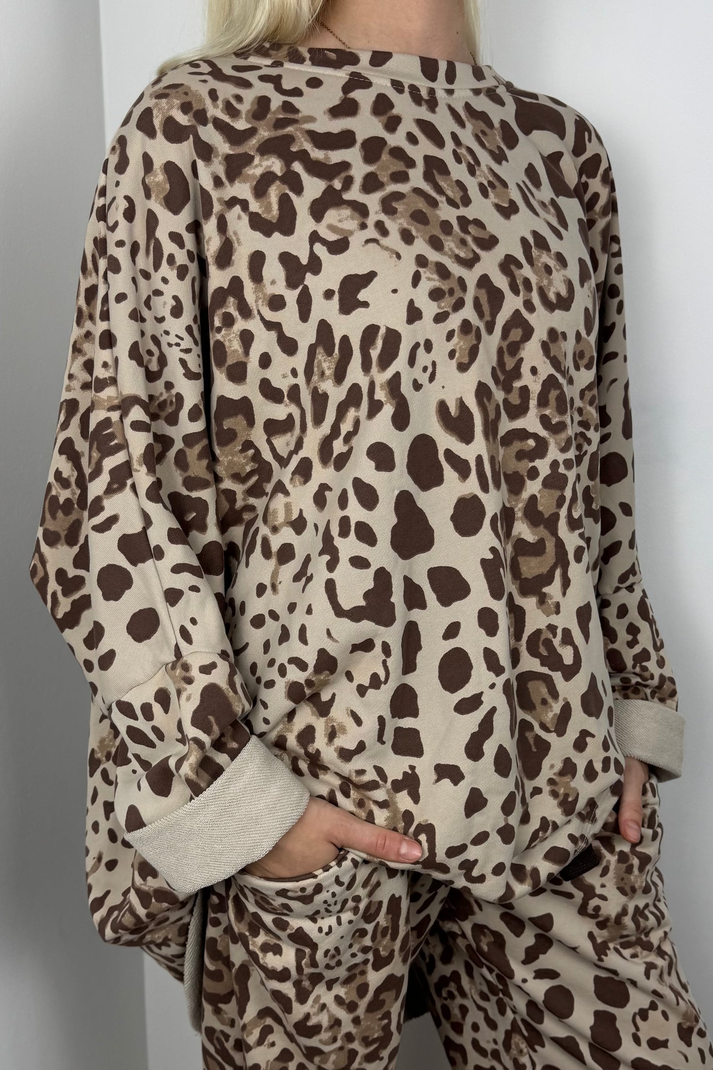 Oversize-Shirt mit Animal-Print-Choco