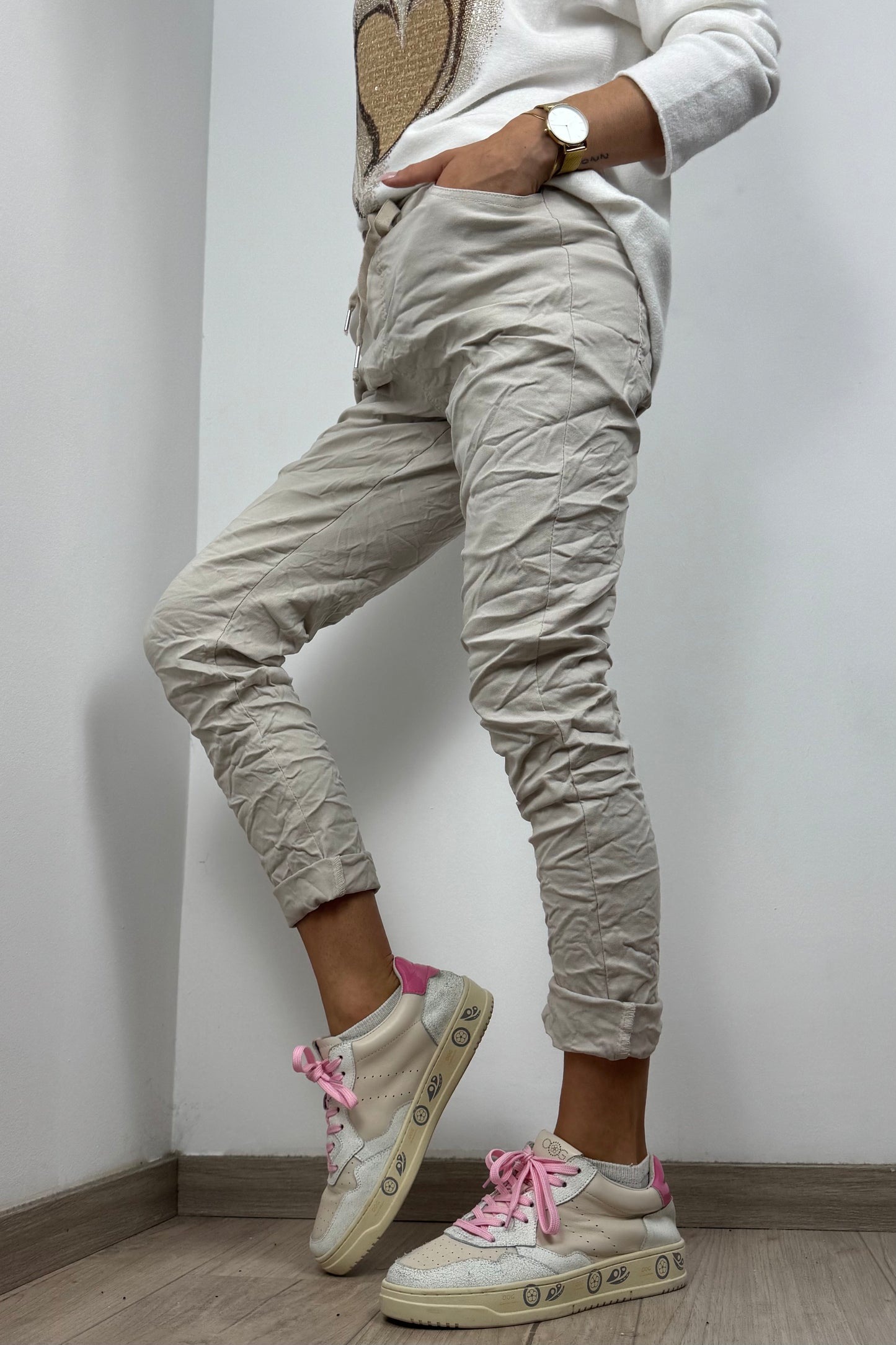 Damen Hose mit Kordelzug – Einheitsgröße 36-42