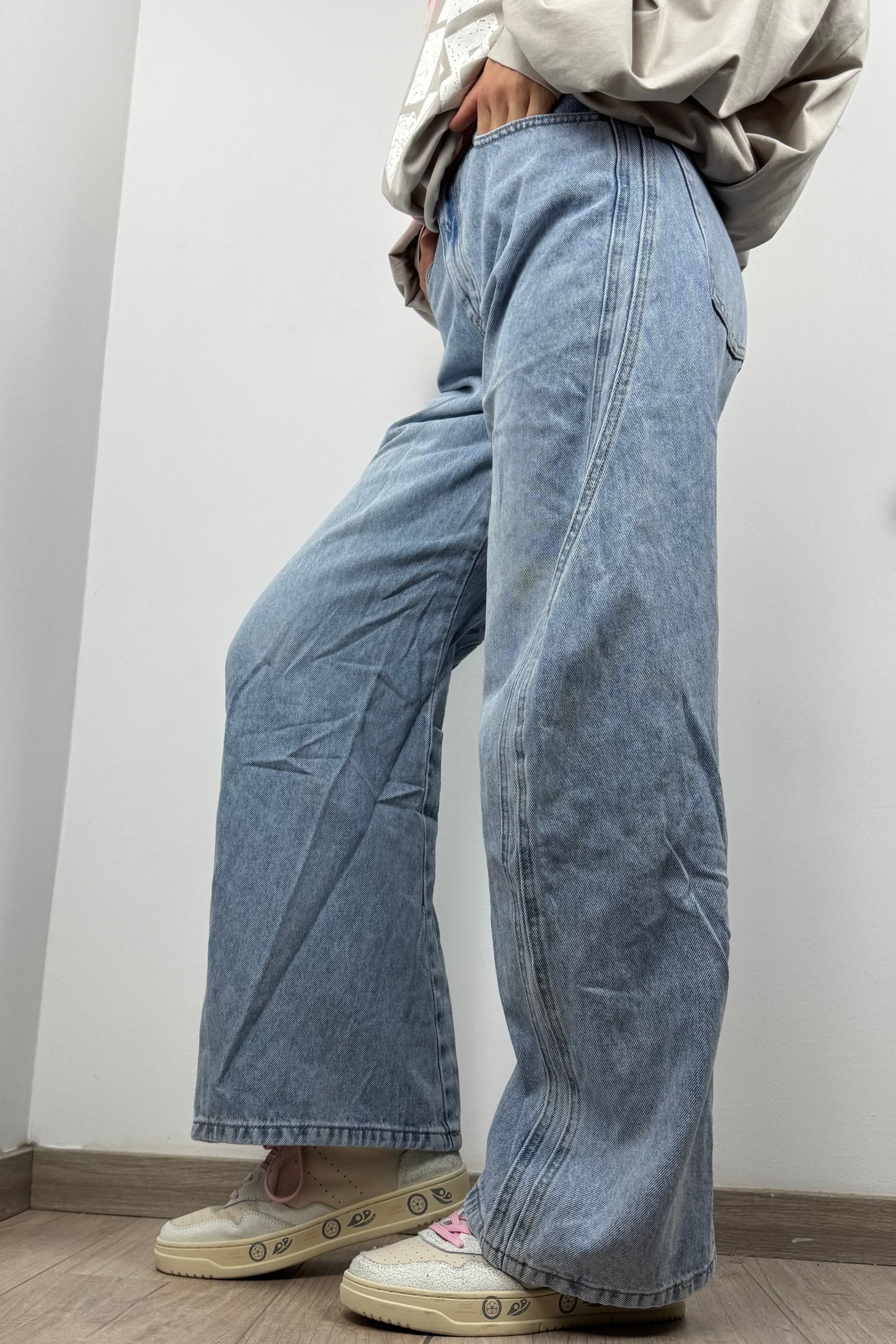 Straight Leg Denim Jeans